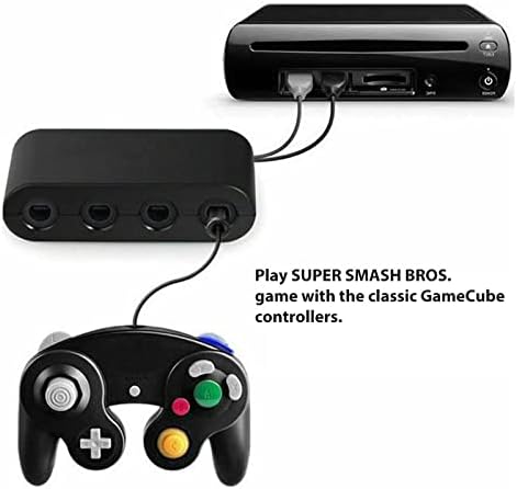 Адаптер контролер NGHTMRE за Gamecube Nintendo Switch Super Smash Bros Switch WII U PC 4 порта черно W046