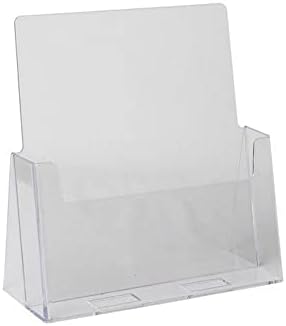 Ослепителен дисплей Прозрачен Акрилен Дисплей за маса с притежателя на брошури 8.5 x 11 (1)