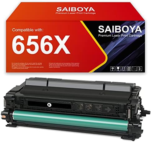 SAIBOYA Рециклирана касета с черен тонер 656X CF460X черен цвят, за да замени принтер HP Color Laser Jet Enterprise