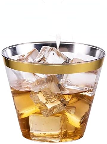 Пластмасова Чаша NA Hot Gold Еднократна употреба Сребърна Чаша За Вино, Чаша за Западна Хранене, Чаша За сладолед, Розово Злато