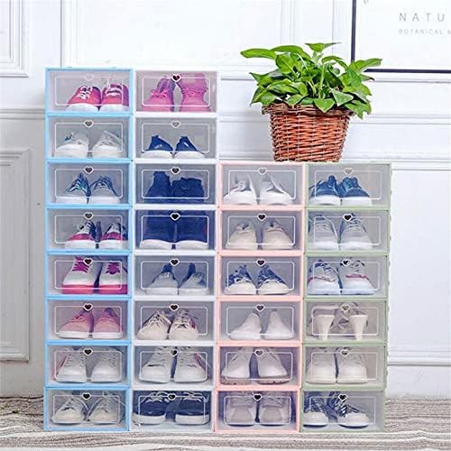 Прахоустойчив кутия Anncus, Устойчив калъф за съхранение на обувки, Прозрачна Пластмасова Кутия за съхранение, Правоъгълна Органайзер за обувки от полипропилен, Дебе