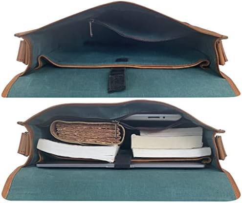 Комбинирана чанта за лаптоп и тоалетни принадлежности от естествена кожа ръчно изработени RUSTIC TOWN - най-Добрият пътен подарък