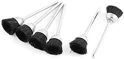 X-DREE Черни Четки за полиране на чаши с найлонов косъм, инструменти за полиране на бижута 6 бр. (Нов Lon0167 Черен