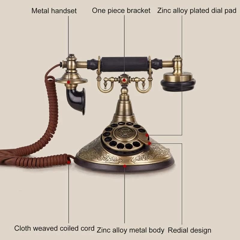 Старият Телефон WYFDP с Въртяща избиране, Кабелна Старомоден Телефон с възможност за Регулиране на силата на Звука