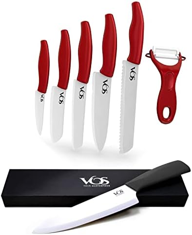 Набор От Ножове Vos Ceramic 6 Бр. с Овощечисткой и Нож на Главния готвач