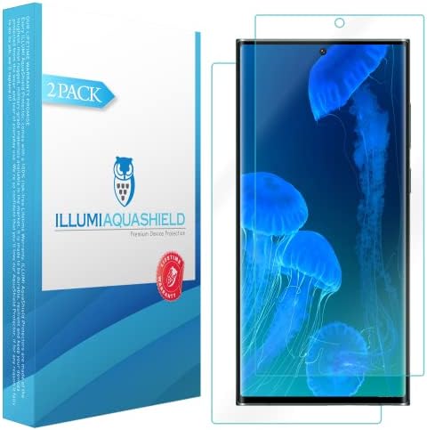 Защитно фолио ILLUMI AquaShield, съвместима с Samsung Galaxy S22 Ultra (2 опаковки), без мехурчета, Прозрачна