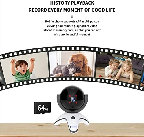 SMMTINE Камера за сигурност за защита на помещения, 1080P HD 2MP Камера за сифони за деца / възрастни хора / Кучета / Домашни
