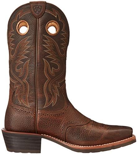 Ariat Heritage Roughstock Western Boot - Мъжки Работни обувки от кожа с квадратни пръсти