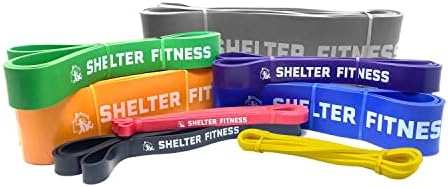 Эспандеры Shelter Fitness Heavy Duty - Тегло от 15 до 210 паунда, идеален за силови тренировки, набирания с асистент, коремни
