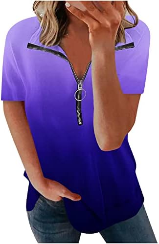 Iuhan/ Дамски Елегантни Блузи С равен брой гласове-боя, Ежедневни Тениски Свободно, Намаляване, Блузи с Графичен
