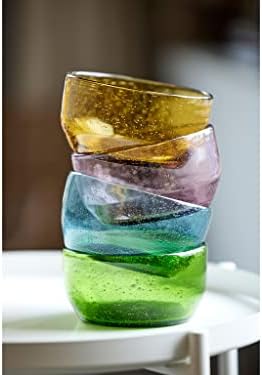 Комплект купички Lyngby Glass Valencia 25782-КН от 6 теми, 5,1 инча (13 см), розов