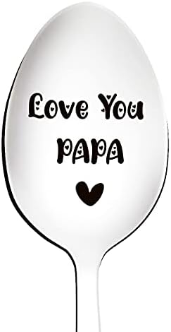 Обичам Те, Татко, Лъжица с Гравиран от Неръждаема Стомана Забавна, Подаръци на Папата от Внуците си, най-Добрите Подаръци