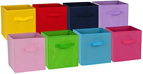 Чекмеджета за съхранение на 11-инчов кубчета Klozenet, 8 опаковки, Цветни детски кубчета за дома, Детската