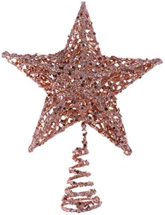 BESTOYARD Коледно Дърво Звезда Topper Блестяща Звезда за Коледно Метална Звезда Върхът на дърво за Украса на
