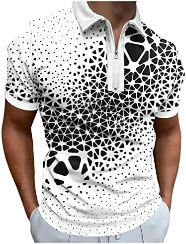 2023 Нов Мъжки Плакат С 3D Дигитален Печат, Празнична Плажна Риза с Ревера на Цип и Къс Ръкав, Тениска Свободно Намаляване на Риза
