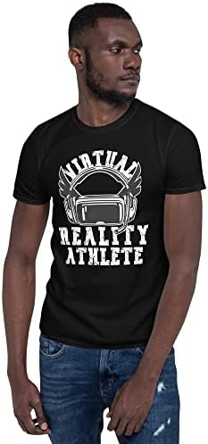 Спортист на Виртуална Реалност най-Забавната Слушалки VR Gamer Реколта Тениска Унисекс Стил Ретро