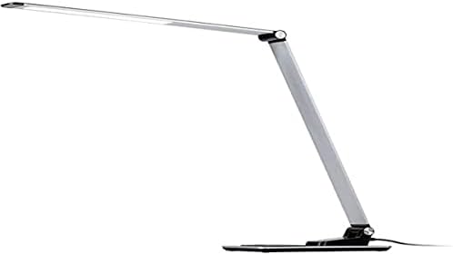 Алуминиева Многорежимная светодиодна настолна лампа Monoprice WFH - Сребриста, с wi-fi порт и USB порт за