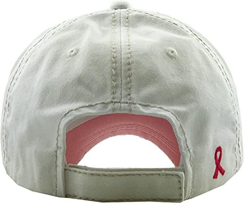 Реколта бейзболна шапка с Розова Панделка За борба с женската на Информираност
