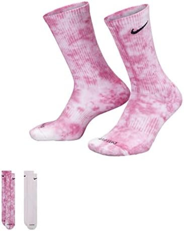Чорапи Найки Adult Plus всеки ден С подплата, Tie-Dye Crew, 2 опаковки