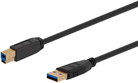 Кабел Monoprice USB 3.0 Type-A-Type-B - 3 метра - Черно | е Съвместим с монитор, скенер, твърд диск, USB възел,