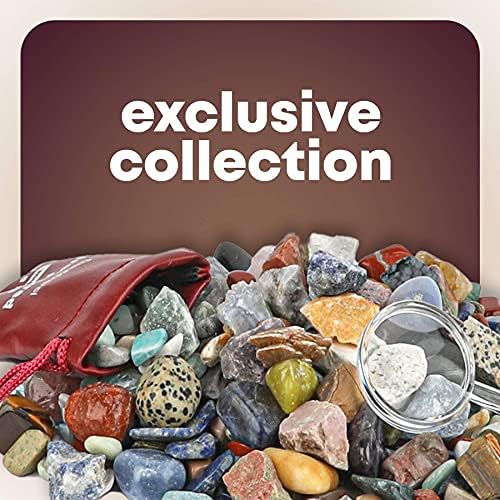 Колекция от камъни за деца. Включва над 250 насипни камъни, скъпоценни камъни и кристали + Истински вкаменелости и минерали