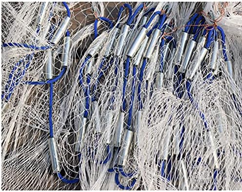 Хвърли мрежата CINGHI LUSSO за сектора на рибарството Примамки, Широко Отворени Найлонови Леярни Мрежа Ръчно изработени Премиум-клас с Височина 8 фута/10 метра/11 фута / 13 м