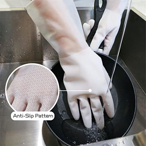 N/A 1 Чифт латексови ръкавици Нескользящие Трайни Прозрачна работа у дома, миене на съдове, пране, Непромокаеми Ръкавици за