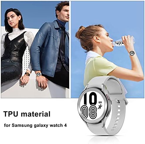 Калъф leChivée за Galaxy Watch 4, Мек Тънък калъф Samsung Galaxy Watch 4 от TPU с защитно фолио за екрана, устойчив на удари Бронята, Напълно Затварящ Защитен калъф за Galaxy Watch 4 44 мм, Аксесо?