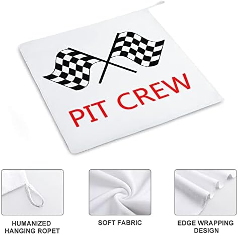 Състезателни Коли Pit Crew Кариран Флаг Кърпа За Ръце, Висящи, Меки Кърпи, Кухня, Баня Декоративни Печатни Забавни