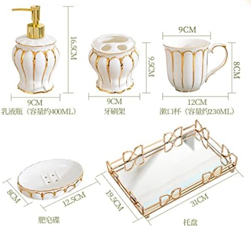 CZDYUF Комплект За Измиване на Банята Чаша За Миене на Зъбите Керамичен Комплект Двойка Зъбни Чаши Набор от Принадлежности