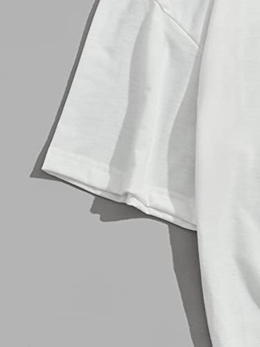 Мъжки дрехи WDIRARA от 2 теми, Тениска с цветен блок с писмото принтом и Шорти на експозиции, Комплект