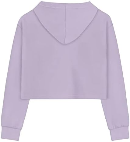 Showudesigns/ Сладки Съкратен Блузи за момичета от 5 до 14 Години, Пуловер с качулка и Дълъг ръкав