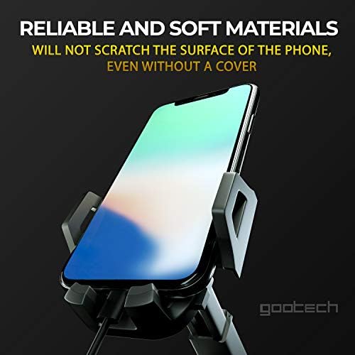 Универсален държач за телефон Gootech за автомобил, таблото и предното стъкло, кола за телефон с карбонова дълга дръжка и силен всасыванием - Съвместим с всички iPhone и Sam