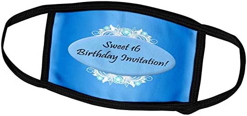 3дРозы на рождени Дни Эдмонда Хогге-младши - Покани Blue Sweet 16 дни рожден ден - Капаци за лице (fc_38826_3)