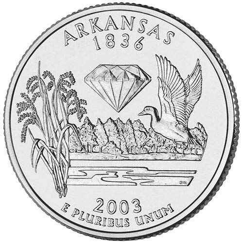 2003 P BU Избор тримесечие на щата Арканзас, не Обращающийся монетен двор на САЩ