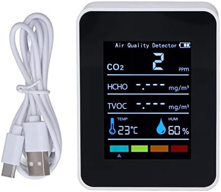 Бял Инфрачервен Детектор на CO2 Измерител на качеството на въздуха, Считывающий В реално време, Температура И Влажност