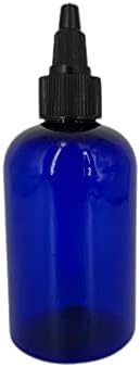 4 унции сини Бостонских пластмасови бутилки - 12 опаковки на Празни бутилки за еднократна употреба - Не съдържат BPA -