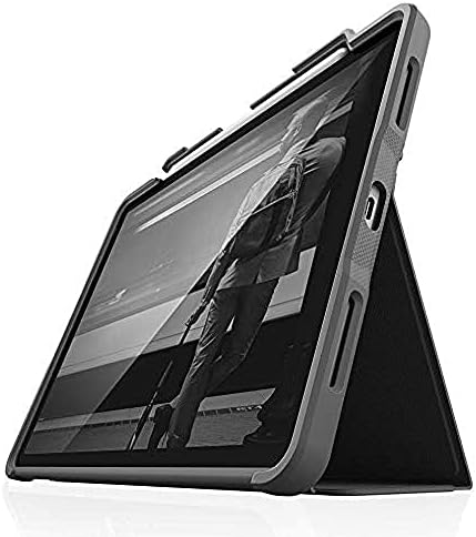 Защитен калъф-за награда STM Bags Dux Plus Folio Case за Apple iPad Air 10,9 инча (2020 г.) - Черен / прозрачен [Притежателя