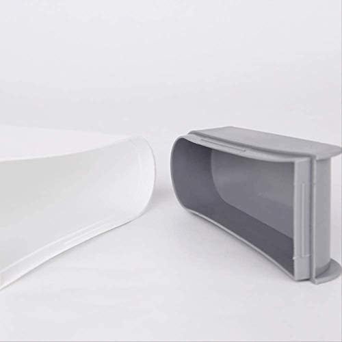 LIRUXUN Компактна Пластмасова четка за тоалетна и държач за съхранение в Банята, Здрав, Дълбоко почистване (Цвят: сив)