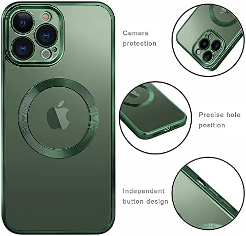 Калъф SOKAD за iPhone 13 Pro Max [Съвместим с MagSafe] Луксозен калъф за носене с леко покритие от TPU [Вградена защита на обектива на камерата] устойчив на удари Тънък Магнитен кал?