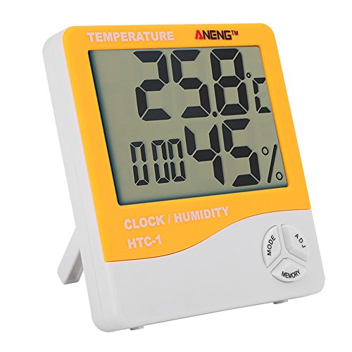 HTC-1 LCD Дигитален Термометър-Влагомер, Мини-Измерване на Температурата и Влажността в помещението, Часовници-Тестер