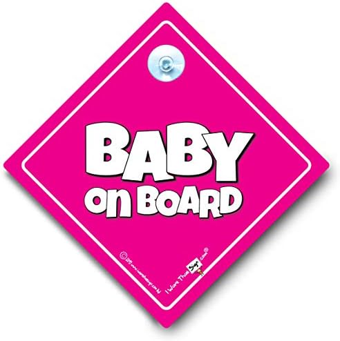 iwantthatsign.com Регистрирай Baby on Board Розова с Основен Текст, Автомобилната Фирма Baby on Board, Автомобили Знак на Присоске