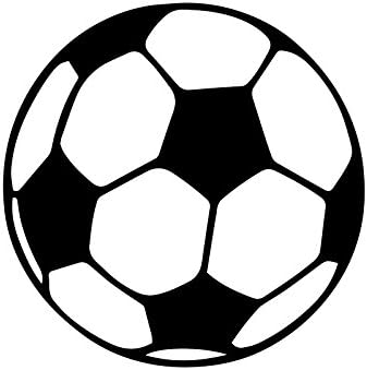 Стикер със силует футболна топка За лаптоп, Кола Лаптоп 5.5 (черен)