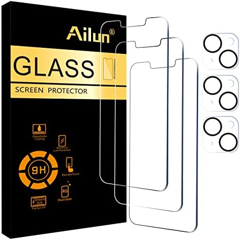 Защитно фолио Ailun от 3 опаковки за iPhone 14 Plus [6,7 инча] + Защитно фолио за обектива на камерата от 3 опаковки, Защитен