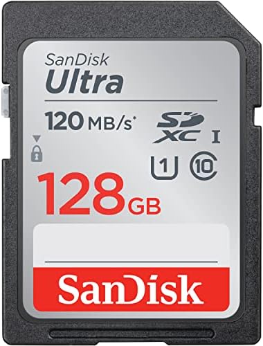 Карта памет SanDisk 128 GB Ultra SDXC UHS-I - 120 МБ/ с, C10, U1, Full HD, SD карта - SDSDUN4-128G-GN6IN и карта памет от 32 GB Ultra SDHC UHS-I - 120 МБ / с, C10, U1, Full HD, SD карта - SDSDUN4-032G-GN6IN