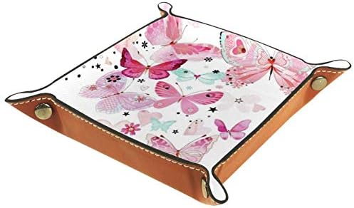 LORVIES Розови Пеперуди Кутия За Съхранение на Куб Кошница Кутии, Контейнери за Офис у Дома