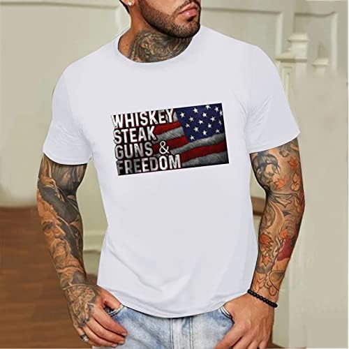 XXBR, патриотични мъжки тениски с къс ръкав, Летни Ежедневните Свободни Основни тениски с кръгло деколте и принтом Американския