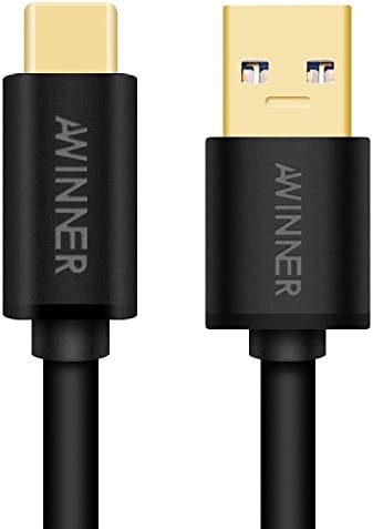 Кабел Awinner Type C, USB кабел-C-USB 3.0 за устройства, USB Type-C, Кабел за новия MacBook 12 инча ChromeBook Pixel, Nexus 5X,