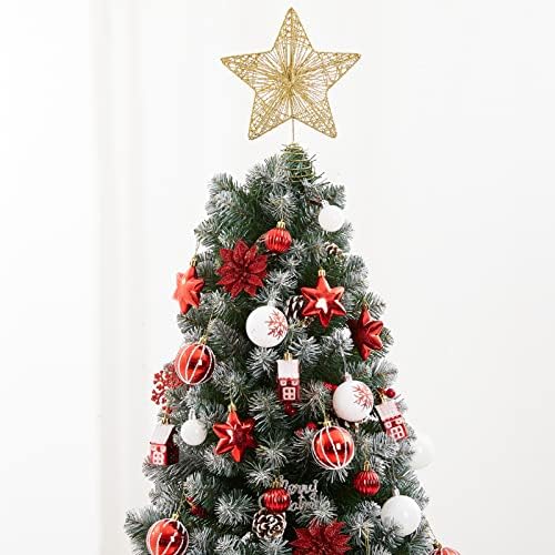 Gonfaci 28ct Разнообразни Украси за Коледни Топки, с Традиционните Червени и бели Декорации за Коледната Елха, Нечупливи Украса
