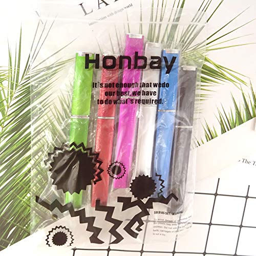 Honbay 6ШТ Двустранни Стъклени Пилочки за Нокти Буфери за Пилочек за Нокти с Пластмасов Защитен Калъф за Жени, Мъже